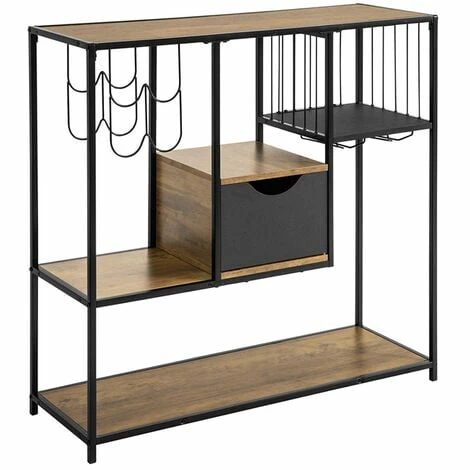 SoBuy Industrial Style Sideboard Side Table End Table Wine Rack Kitchen Dining Room Storage Shelf,FSB56-F SoBuy Industrial Style Sideboard Side Table End Table Wine Rack Kitchen Dining Room Storage Shelf,FSB56-F -SOBUY Shop 47346052 1