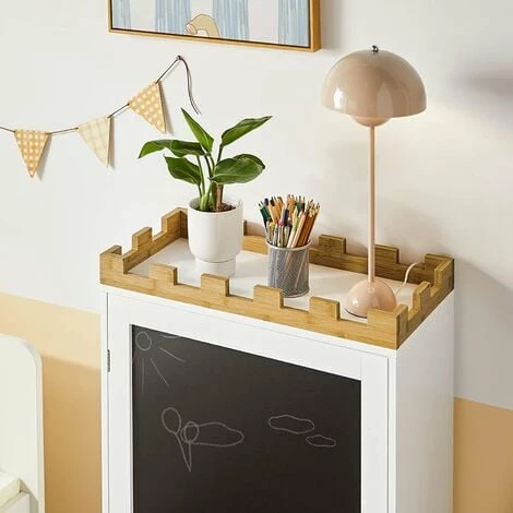 SoBuy Children Bookcase Book Shelf with Blackboard Children Storage Chest Cabinet Display Shelf Rack Organizer,KMB43-W SoBuy Children Bookcase Book Shelf With Blackboard Children Storage Chest Cabinet Display Shelf Rack Organizer,KMB43-W -SOBUY Shop 48339019 4