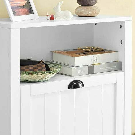 SoBuy Shoe Cabinet Shoe Rack Shoe Storage With 1 Storage Compartment And 2 Drawers,FSR87-K-W,W60 X D24 X H110cm 4 SoBuy Shoe Cabinet Shoe Rack Shoe Storage With 1 Storage Compartment And 2 Drawers,FSR87-K-W,W60 X D24 X H110cm - Image 4
