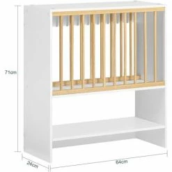 SoBuy Wall Mounted Kitchen Plate Cup Rack，KCR09-W -SOBUY Shop 49973018 3
