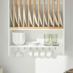 SoBuy Wall Mounted Kitchen Plate Cup Rack，KCR09-W -SOBUY Shop 49973018 4