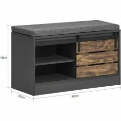 SoBuy Hallway Shoe Bench Shoe Cabinet Shoe Rack With Sliding Door,FSR120-HG 7 SoBuy Hallway Shoe Bench Shoe Cabinet Shoe Rack With Sliding Door,FSR120-HG -SOBUY Shop 53630411 3
