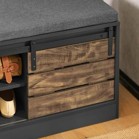 SoBuy Hallway Shoe Bench Shoe Cabinet Shoe Rack With Sliding Door,FSR120-HG 4 SoBuy Hallway Shoe Bench Shoe Cabinet Shoe Rack With Sliding Door,FSR120-HG - Image 4