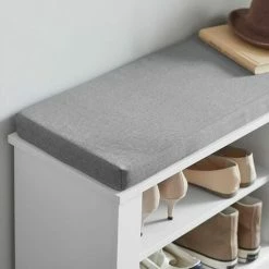 SoBuy Shoe Cabinet Shoe Rack With One Door,FSR84-W -SOBUY Shop 53630412 3