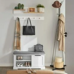 SoBuy Shoe Cabinet Shoe Rack With One Door,FSR84-W -SOBUY Shop 53630412 5