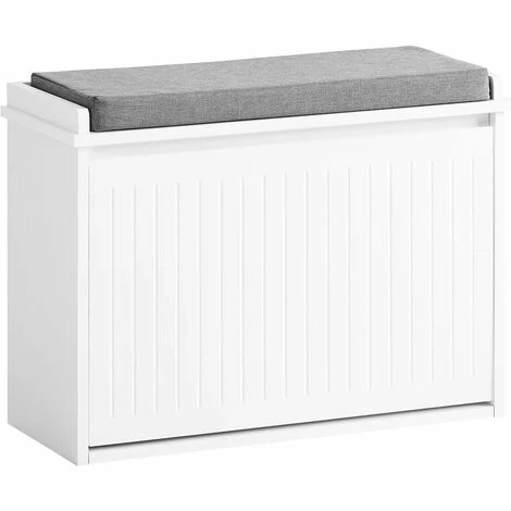 SoBuy Hallway Shoe Bench With Seat Cushion And Flip-drawer,FSR98-W 1 SoBuy Hallway Shoe Bench With Seat Cushion And Flip-drawer,FSR98-W