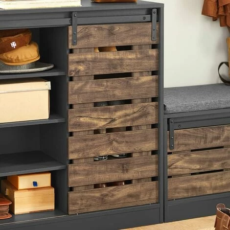 SoBuy Sideboard Storage Cabinet Cupboard Hallway Shoe Cabinet With Sliding Door,FSB65-HG 4 SoBuy Sideboard Storage Cabinet Cupboard Hallway Shoe Cabinet With Sliding Door,FSB65-HG - Image 4