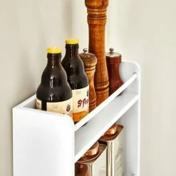 SoBuy Wall Mounted Shelf Rack With 3 Shelves & 3 Hooks,KCR12-W -SOBUY Shop 53830125 3