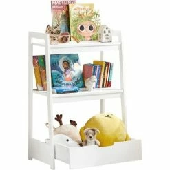 SoBuy Children Kids Toy Shelf Bookcase Book Shelf Storage Display Shelf,KMB31-W