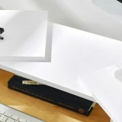 SoBuy Monitor Stand Computer Screen Monitor Stand,Designed For 2 Monitors,BBF08-W -SOBUY Shop 55298433 5