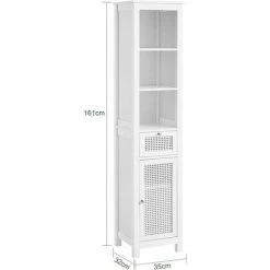 SoBuy Bathroom Tall Cabinet Bathroom Cabinet, BZR36-W -SOBUY Shop 55298438 3