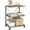 SoBuy Desk Side Printer Shelf Stand, Serving Trolley Side Table On Wheels,FRG81-PF