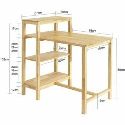 SoBuy Rubber Wood Dining Table Dining Room Table Kitchen Table,FWT69-N -SOBUY Shop 55298462 3