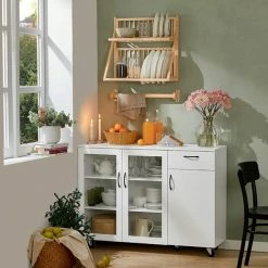 SoBuy Wall Mounted Rubber Wood Kitchen Plate Rack, KCR11-N 4 SoBuy Wall Mounted Rubber Wood Kitchen Plate Rack, KCR11-N -SOBUY Shop 55298473 5