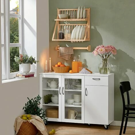 SoBuy Wall Mounted Rubber Wood Kitchen Plate Rack, KCR11-N SoBuy Wall Mounted Rubber Wood Kitchen Plate Rack, KCR11-N -SOBUY Shop 55298473 5