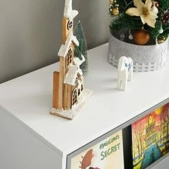 SoBuy Children Kids Bookcase Book Shelf Toy Shelf Storage Display Shelf, KMB33-W -SOBUY Shop 55298476 4