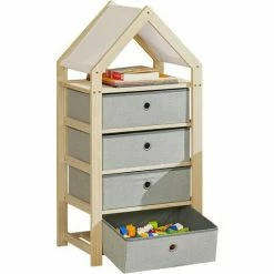 SoBuy Children Storage Shelf Book Shelf Toy Shelf Standing Shelf,STR08-N