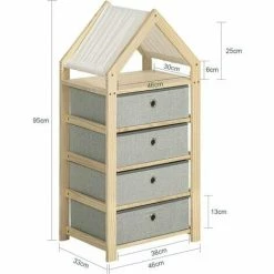 SoBuy Children Storage Shelf Book Shelf Toy Shelf Standing Shelf,STR08-N -SOBUY Shop 55298485 4