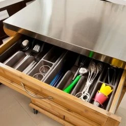 SoBuy Kitchen Storage Cabinet, Kitchen Island Trolley Rubber Wheels,FKW13-N -SOBUY Shop 5571696 4