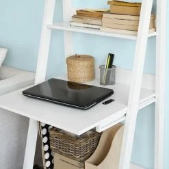 SoBuy Computer Table Storage Display Shelving, Bookcase/Memo Board,FRG115-W -SOBUY Shop 5571729 5