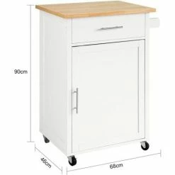 SoBuy Kitchen Trolley Cart Storage Trolley Cabinet Cupboard,FKW102-WN 7 SoBuy Kitchen Trolley Cart Storage Trolley Cabinet Cupboard,FKW102-WN -SOBUY Shop 58370512 3