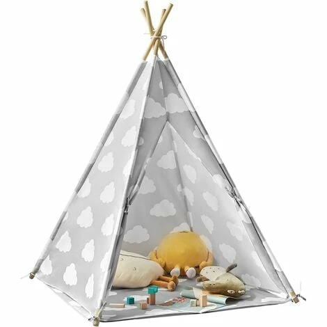 SoBuy Children Play Tent Playhouse Kids Teepee Tipi with Floor Mat,OSS03-A01 SoBuy Children Play Tent Playhouse Kids Teepee Tipi With Floor Mat,OSS03-A01 -SOBUY Shop 58370517 1