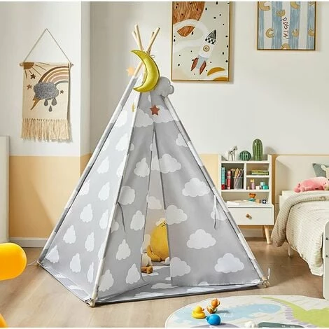 SoBuy Children Play Tent Playhouse Kids Teepee Tipi with Floor Mat,OSS03-A01 SoBuy Children Play Tent Playhouse Kids Teepee Tipi With Floor Mat,OSS03-A01 -SOBUY Shop 58370517 5