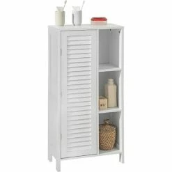 SoBuy Bathroom Storage Cabinet Cupboard,BZR39-W