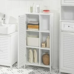 SoBuy Bathroom Storage Cabinet Cupboard,BZR39-W 7 SoBuy Bathroom Storage Cabinet Cupboard,BZR39-W -SOBUY Shop 58370519 3