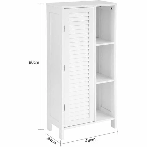 SoBuy Bathroom Storage Cabinet Cupboard,BZR39-W 4 SoBuy Bathroom Storage Cabinet Cupboard,BZR39-W - Image 4