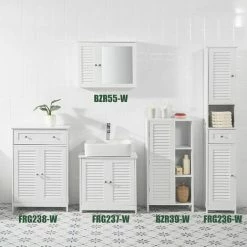 SoBuy Bathroom Storage Cabinet Cupboard,BZR39-W 9 SoBuy Bathroom Storage Cabinet Cupboard,BZR39-W -SOBUY Shop 58370519 5