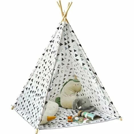 SoBuy Children Play Tent Playhouse Kids Teepee Tipi With Floor Mat,OSS03-A02 1 SoBuy Children Play Tent Playhouse Kids Teepee Tipi With Floor Mat,OSS03-A02