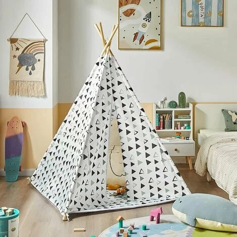 SoBuy Children Play Tent Playhouse Kids Teepee Tipi With Floor Mat,OSS03-A02 2 SoBuy Children Play Tent Playhouse Kids Teepee Tipi With Floor Mat,OSS03-A02 - Image 2