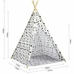 SoBuy Children Play Tent Playhouse Kids Teepee Tipi With Floor Mat,OSS03-A02 7 SoBuy Children Play Tent Playhouse Kids Teepee Tipi With Floor Mat,OSS03-A02 -SOBUY Shop 58370521 3