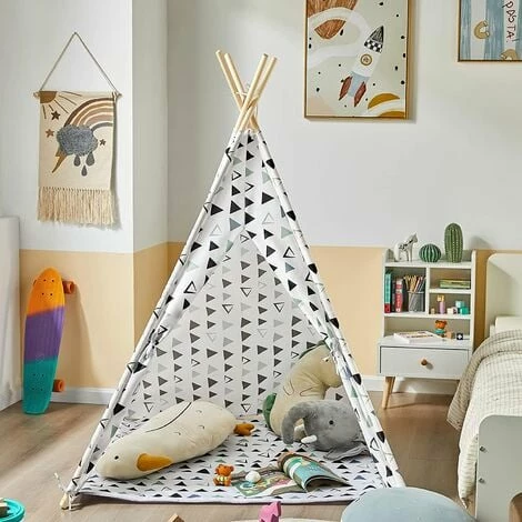 SoBuy Children Play Tent Playhouse Kids Teepee Tipi With Floor Mat,OSS03-A02 5 SoBuy Children Play Tent Playhouse Kids Teepee Tipi With Floor Mat,OSS03-A02 - Image 5