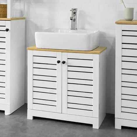 SoBuy Bathroom Under Sink Cabinet Vanity Unit,BZR40-W 2 SoBuy Bathroom Under Sink Cabinet Vanity Unit,BZR40-W - Image 2