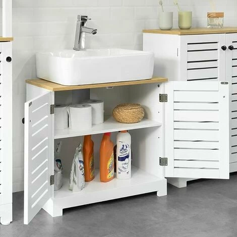 SoBuy Bathroom Under Sink Cabinet Vanity Unit,BZR40-W 3 SoBuy Bathroom Under Sink Cabinet Vanity Unit,BZR40-W - Image 3