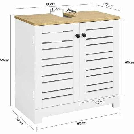 SoBuy Bathroom Under Sink Cabinet Vanity Unit,BZR40-W 4 SoBuy Bathroom Under Sink Cabinet Vanity Unit,BZR40-W - Image 4
