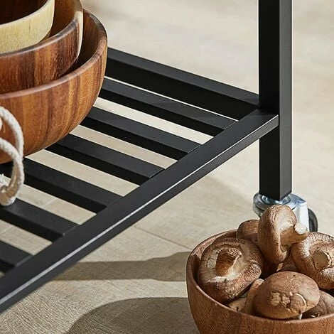SoBuy Industrial Vintage Style Kitchen Trolley Cart Kitchen Storage Trolley Serving Trolley,FKW112-PF 3 SoBuy Industrial Vintage Style Kitchen Trolley Cart Kitchen Storage Trolley Serving Trolley,FKW112-PF - Image 3