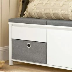 SoBuy Hallway Storage Bench Shoe Bench Shoe Rack Shoe Cabinet,FSR101-W -SOBUY Shop 58494783 4