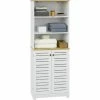 SoBuy Bathroom Tall Cabinet Tall Cupboard Bathroom Storage Cabinet,BZR44-W