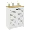 SoBuy Bathroom Cabinet Bathroom Storage Cabinet Cupboard With 2 Doors,BZR41-W