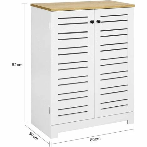 SoBuy Bathroom Cabinet Bathroom Storage Cabinet Cupboard With 2 Doors,BZR41-W 3 SoBuy Bathroom Cabinet Bathroom Storage Cabinet Cupboard With 2 Doors,BZR41-W - Image 3