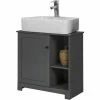 SoBuy Under Sink Cabinet Bathroom Vanity Unit Bathroom Storage Cabinet,BZR38-DG