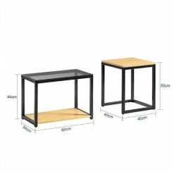 SoBuy Nesting Side Table,2 Pieces,FBT35-SCH -SOBUY Shop 5890641 5