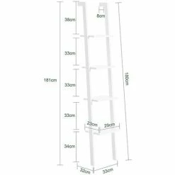 SoBuy Modern 4 Tiers Display Storage Wood Wall Shelf, FRG15-W -SOBUY Shop 5890658 5