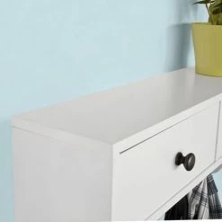 SoBuy Wall Display Storage Unit With Drawers & HooksFRG178-W -SOBUY Shop 5890660 5