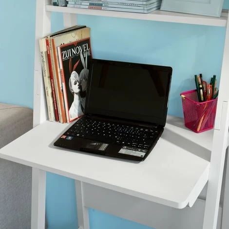 SoBuy White Modern Ladder Storage Display Shelf,Desk And 2 Shelves, FRG60-W 5 SoBuy White Modern Ladder Storage Display Shelf,Desk And 2 Shelves, FRG60-W - Image 5