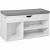 SoBuy Home White Wood Shoe Storage Rack,FSR45-HG