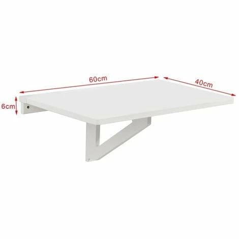 SoBuy Folding Wood Wall Kitchen Dining Table 60x40cm,White,FWT03-W SoBuy Folding Wood Wall Kitchen Dining Table 60x40cm,White,FWT03-W -SOBUY Shop 5890686 2